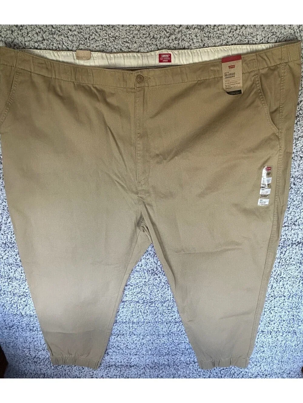Levi’s XX Chino Joggers Stretch Khaki Tapered Pants Men’s 6XL NWT